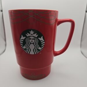 ☕️ Starbucks Red Holiday Mug 20 oz | Green Swirl Design | 2020